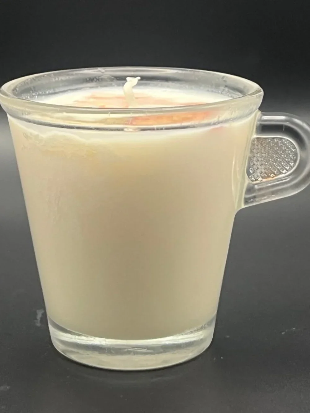 Peach Blossom Clear Glass Mug Candle